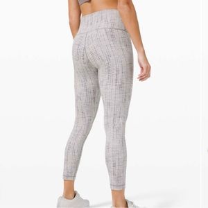 Lululemon Wunder Under HR Tight 28” Action Jacquard Moonphase Silver